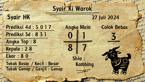 Syair Ki Warok - Syair HK