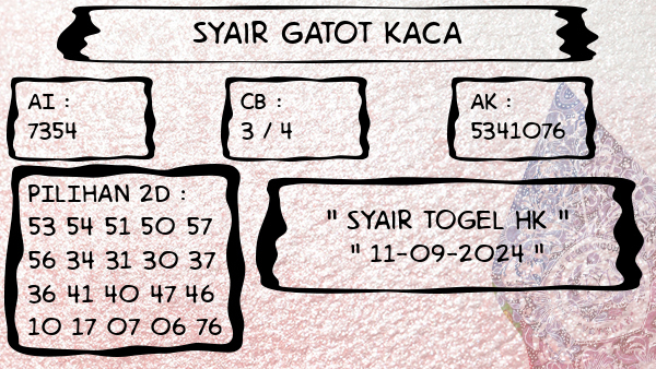 Syair Gatot Kaca - Syair Togel HK