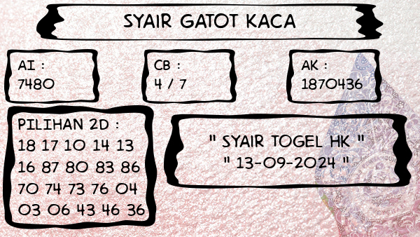 Syair Gatot Kaca - Syair Togel HK