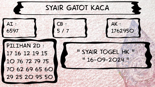 Syair Gatot Kaca - Syair Togel HK