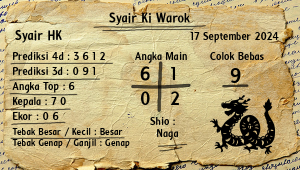 Syair Ki Warok - Syair HK