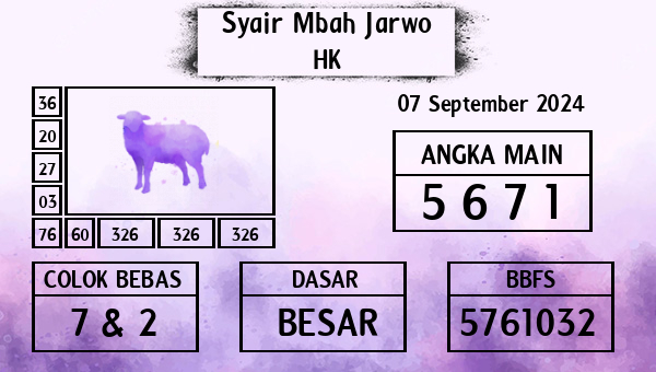 Syair Mbah Jarwo - HK