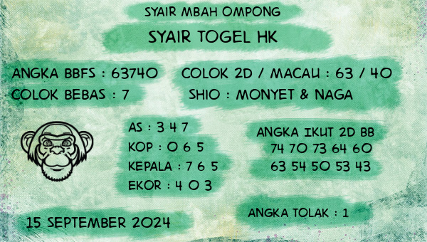 Syair Mbah Ompong - Syair Togel HK