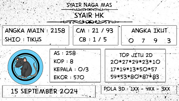 SYAIR NAGA MAS - Syair HK