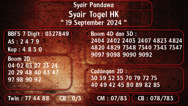 Syair Pandawa - Syair Togel HK