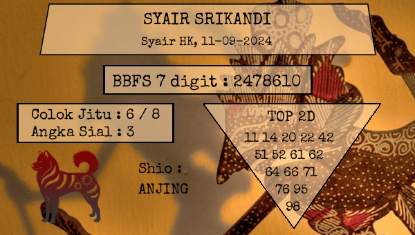 SYAIR SRIKANDI - Syair HK