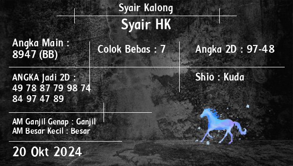 Syair Kalong - Syair HK