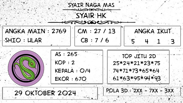 SYAIR NAGA MAS - Syair HK