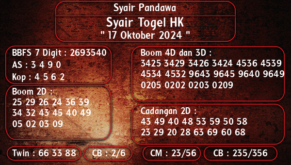 Syair Pandawa - Syair Togel HK