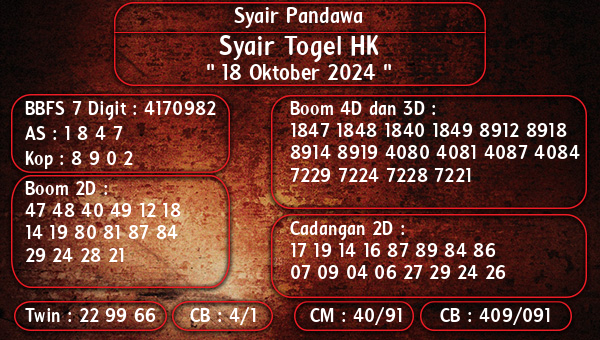 Syair Pandawa - Syair Togel HK