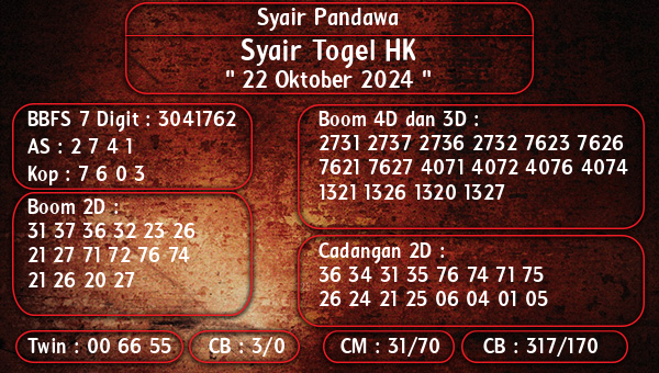 Syair Pandawa - Syair Togel HK